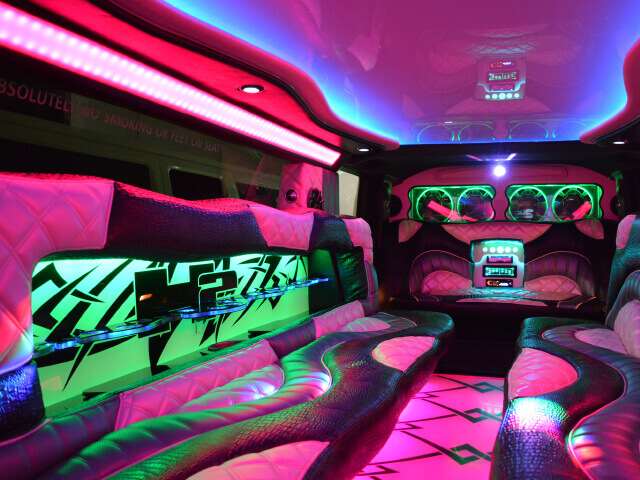 Sound systems on limo