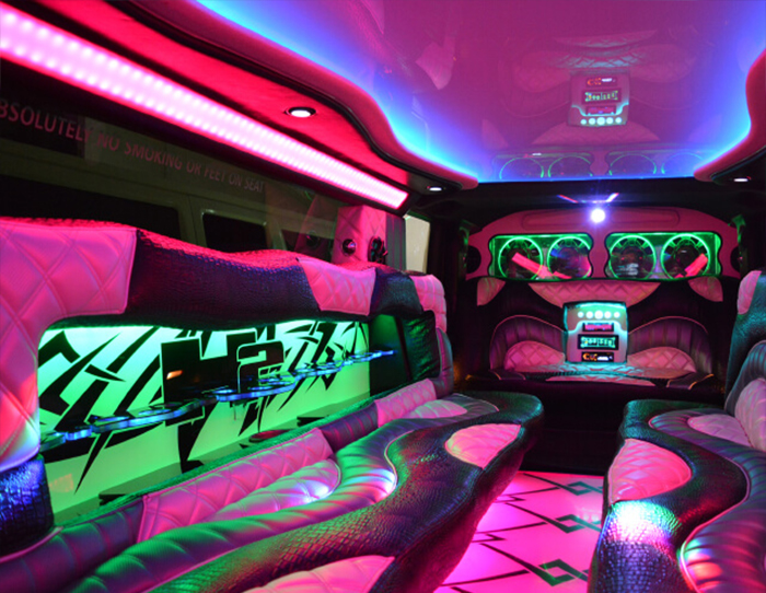 Luxury interiors on limo