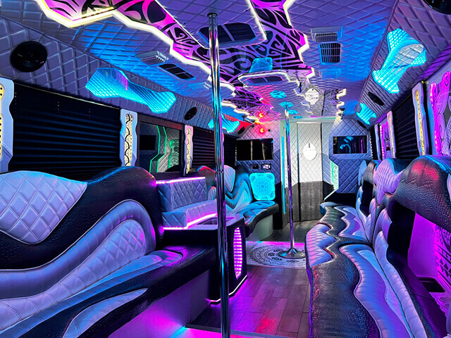 Air conditioning on party bus
