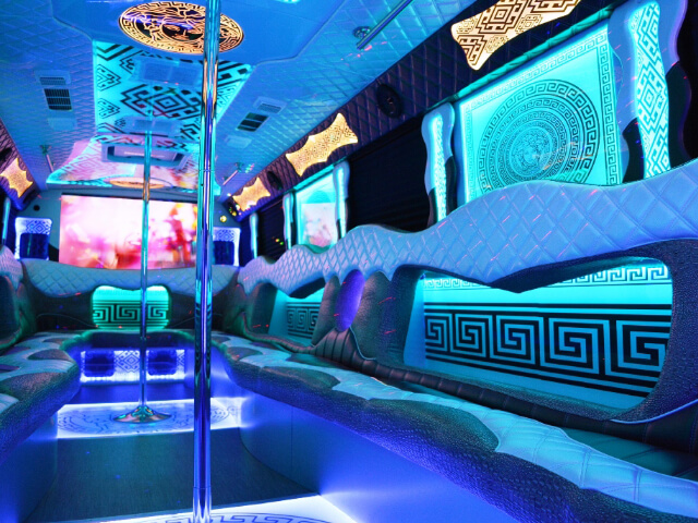 hardwood floors on party bus